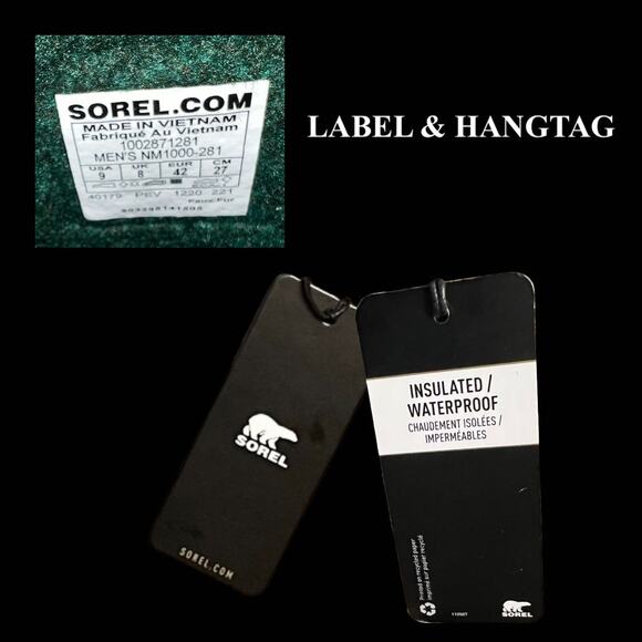 Sorel Men's Leather Caribou Waterproof Nm1000-281 Snow Ankle Boot Size 9 - Picture 8 of 8